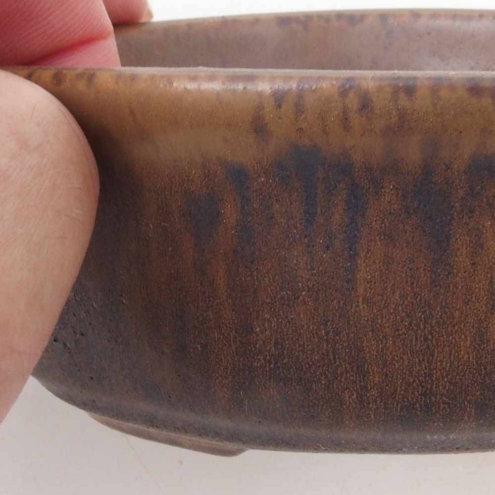 Bonsai bowl H05 - 11 x 8 x 4 cm. - brown
