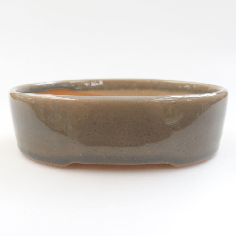 Ceramic bonsai bowl 13 x 10 x 4 cm, color gray