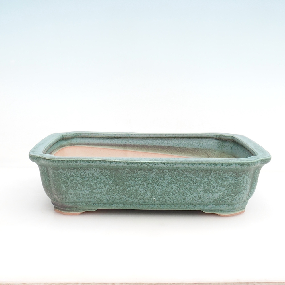 Bonsai bowl H20 - 26,5 x 21,5 x 6,5 cm. - green