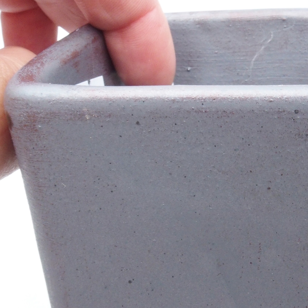 Ceramic bonsai bowl 8,5 x 8,5 x 10,5 cm, color metallic