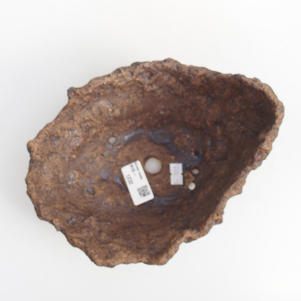 Ceramic shell 19 x 15 x 14 cm , colour brown