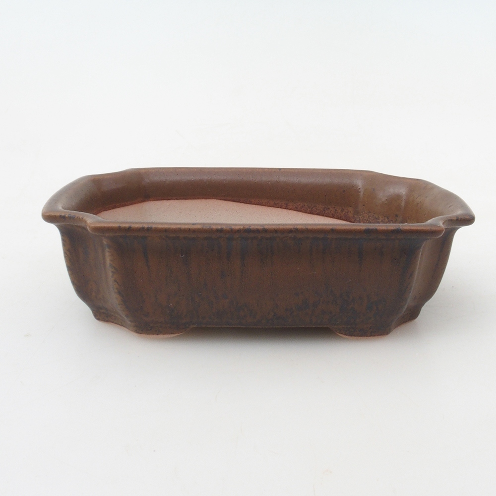 Bonsai bowl H03 - 16.5 x 12 x 4.5 cm. - brown