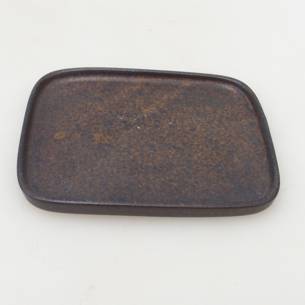 Bonsai bowl rectangle 12.5 x 10 x 1 cm - brown