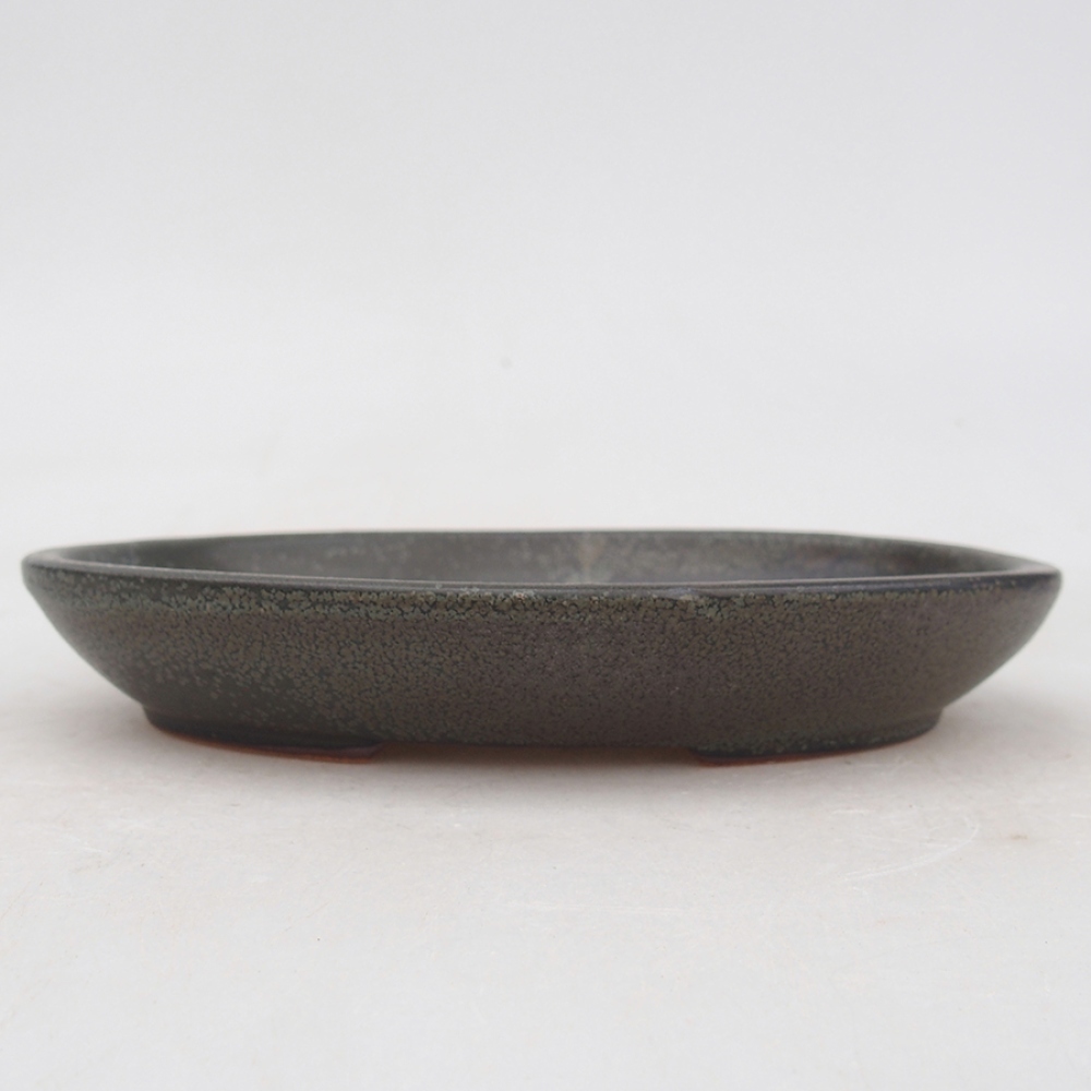 Ceramic bonsai bowl 15,5 x 11 x 2,5 cm, color gray