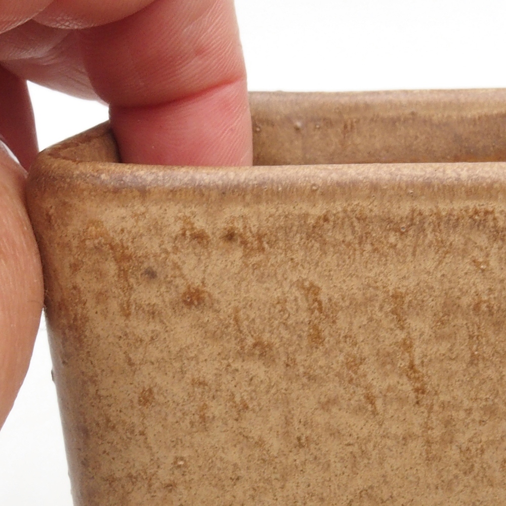 Ceramic bonsai bowl 8 x 8 x 10,5 cm, color brown