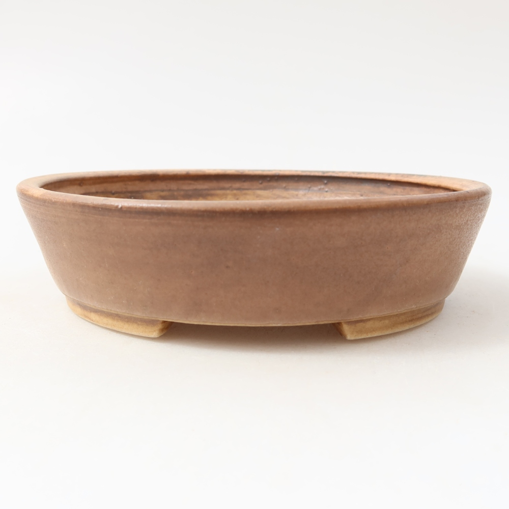 Ceramic bonsai pot, 15 x 14 x 4 cm, pink