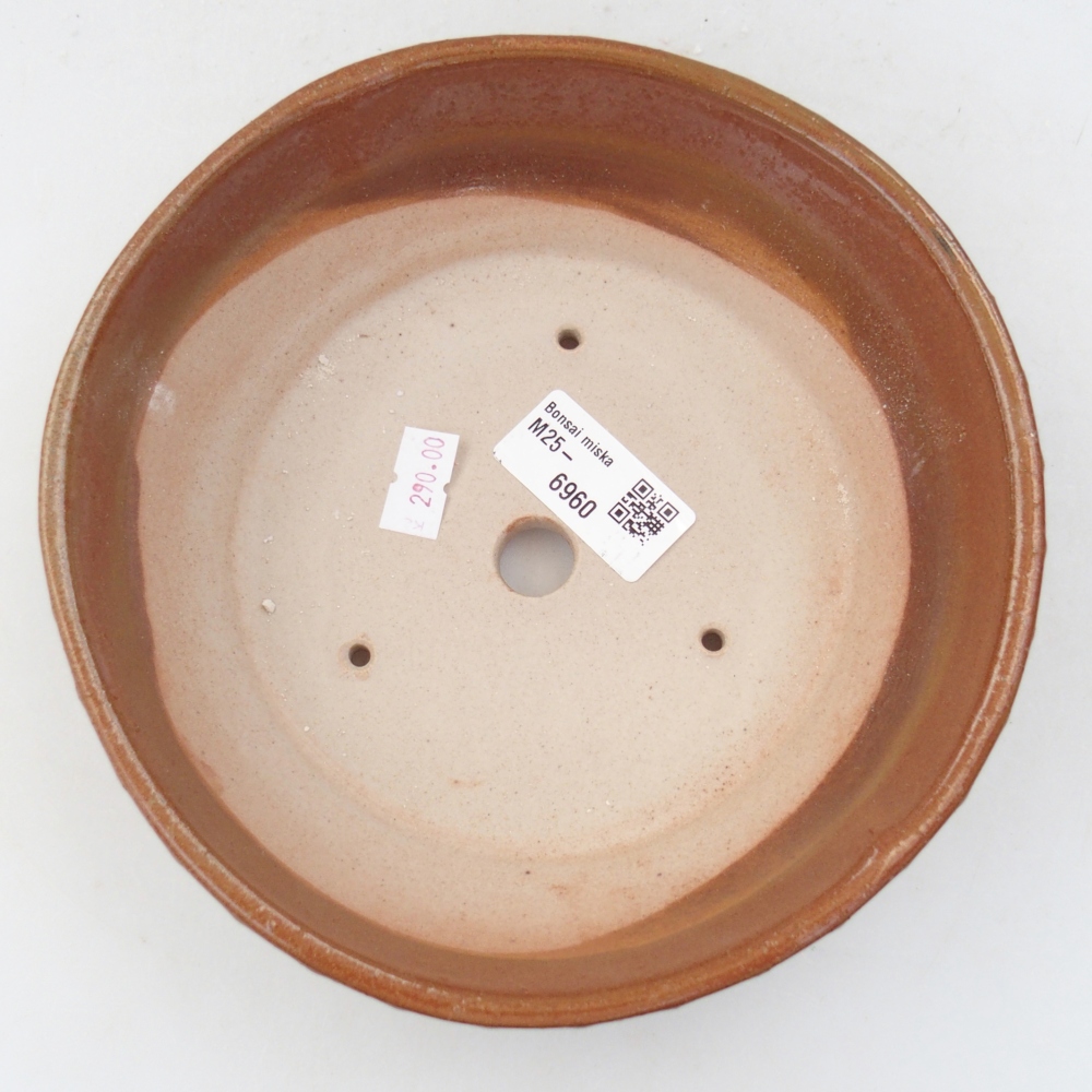 Ceramic bonsai bowl 18 x 18 x 5,5 cm, brown