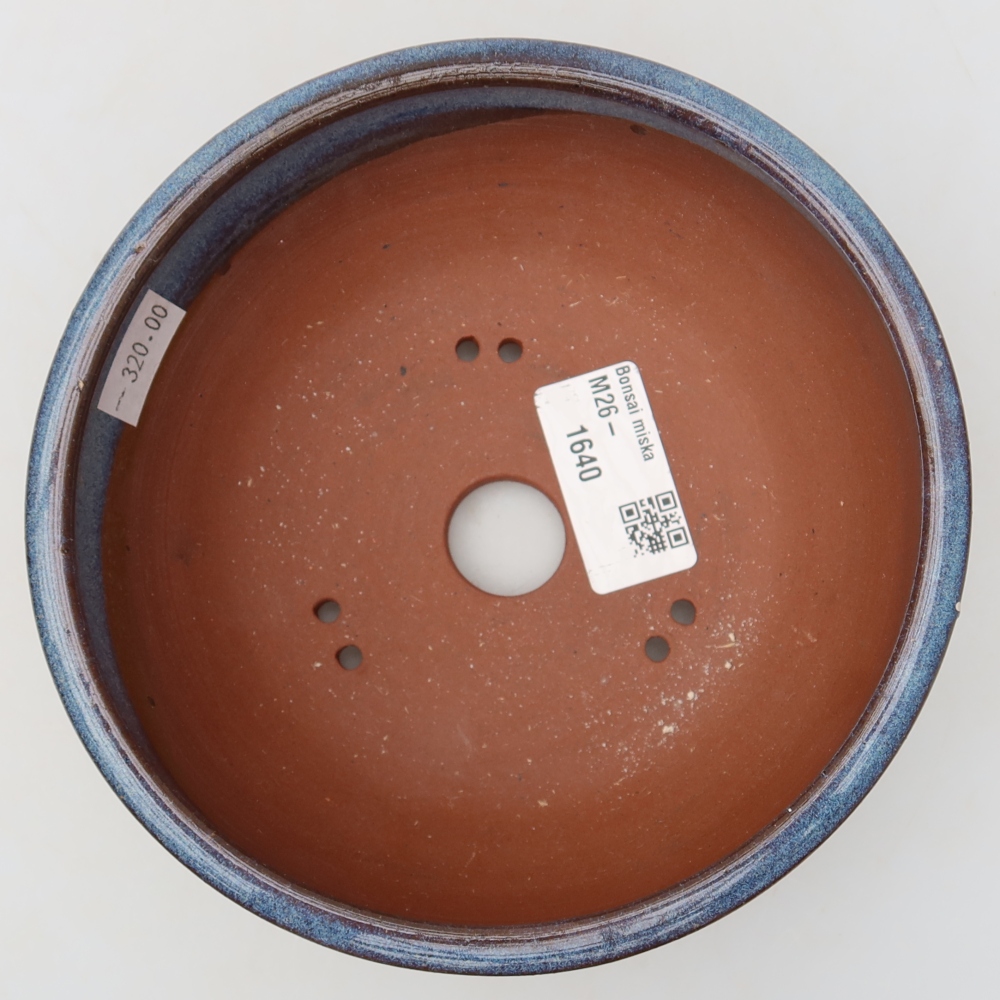 Ceramic bonsai bowl 15 x 15 x 5,5 cm, colour blue