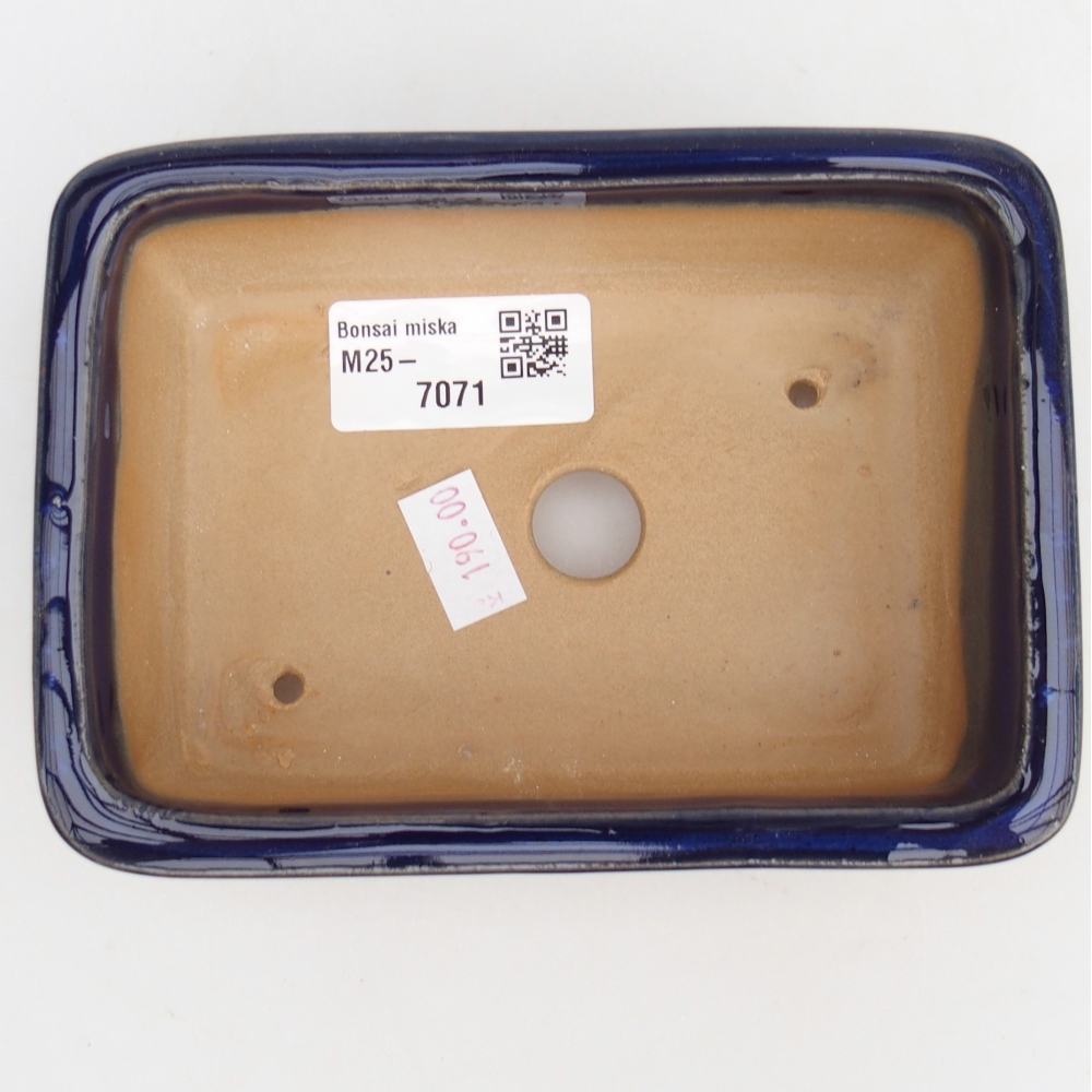 Ceramic bonsai bowl 13,5 x 10 x 4,5 cm, colour blue