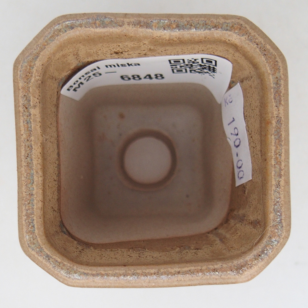 Ceramic bonsai bowl 5,5 x 5,5 x 7 cm, colour beige