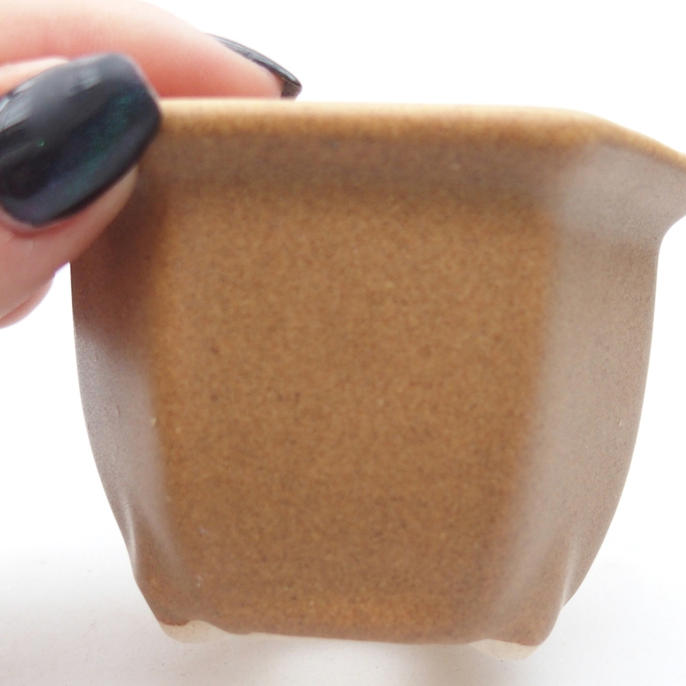 Mini bonsai bowl 7,5 x 6,5 x 5 cm, brown