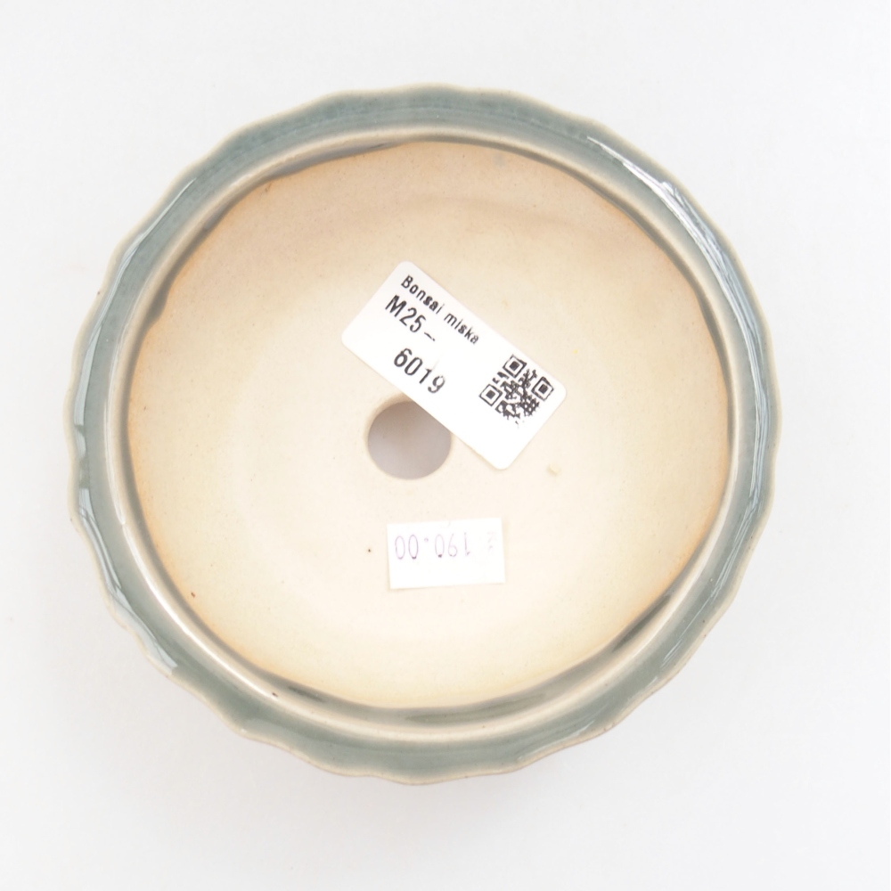 Ceramic bonsai bowl 11,5 x 11,5 x 5 cm, color gray
