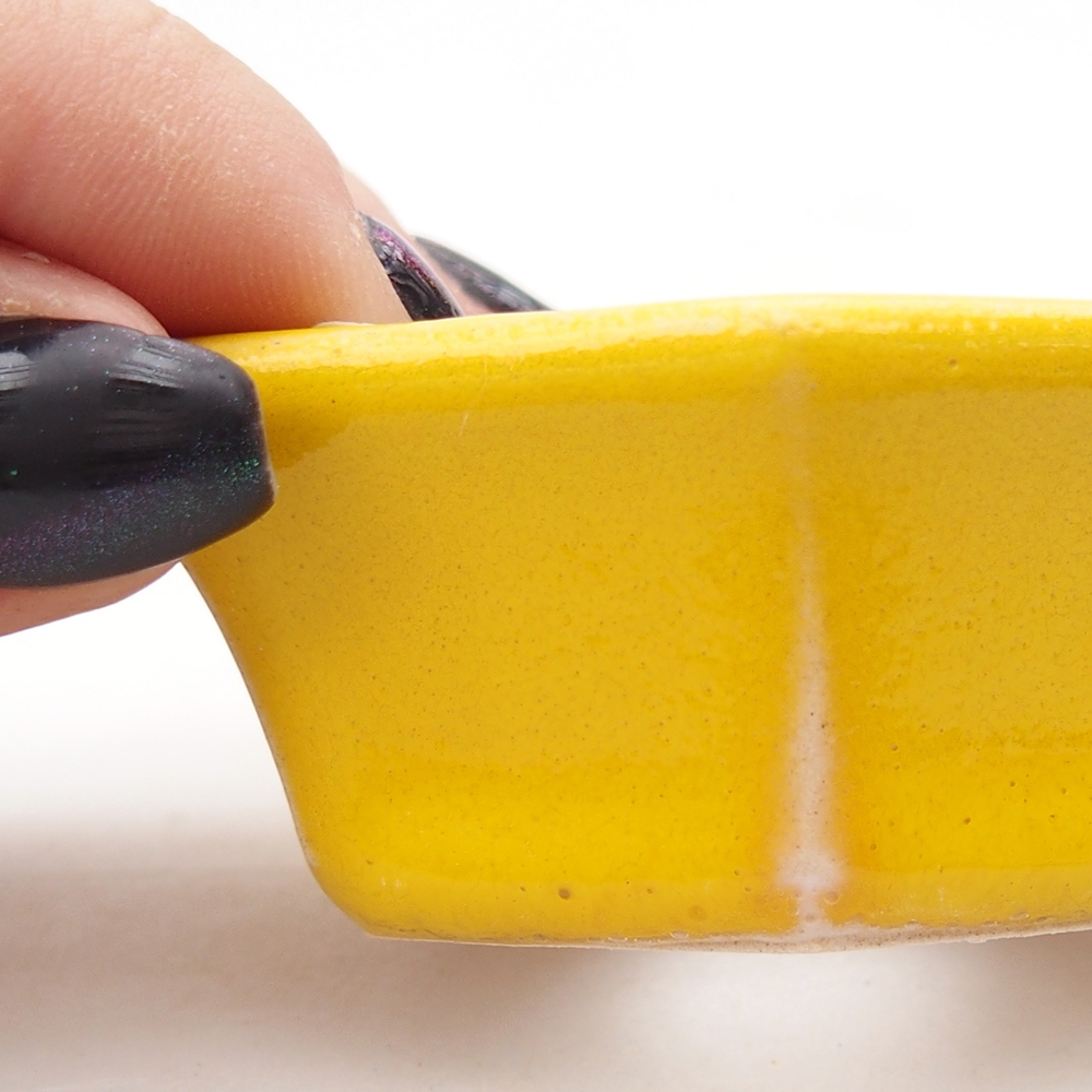 Mini bonsai bowl 6 x 5,5 x 2,5 cm, yellow