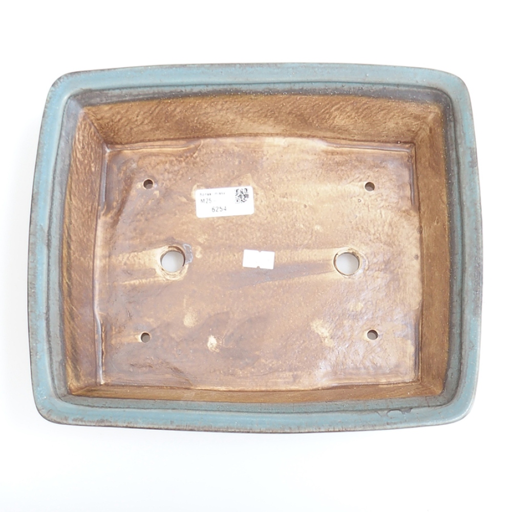 Ceramic bonsai bowl 29,5 x 25 x 7,5 cm, colour blue