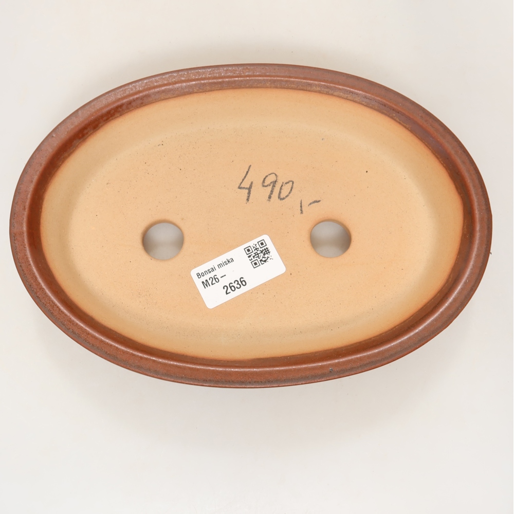 Ceramic Bowl  21 x 15 x 4 cm, brown