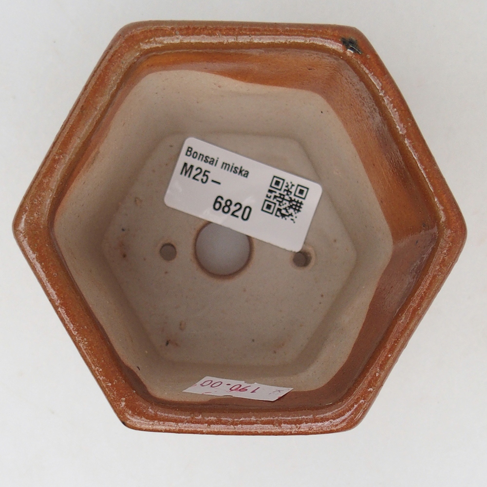 Ceramic bonsai bowl 9,5 x 8,5 x 8 cm, brown