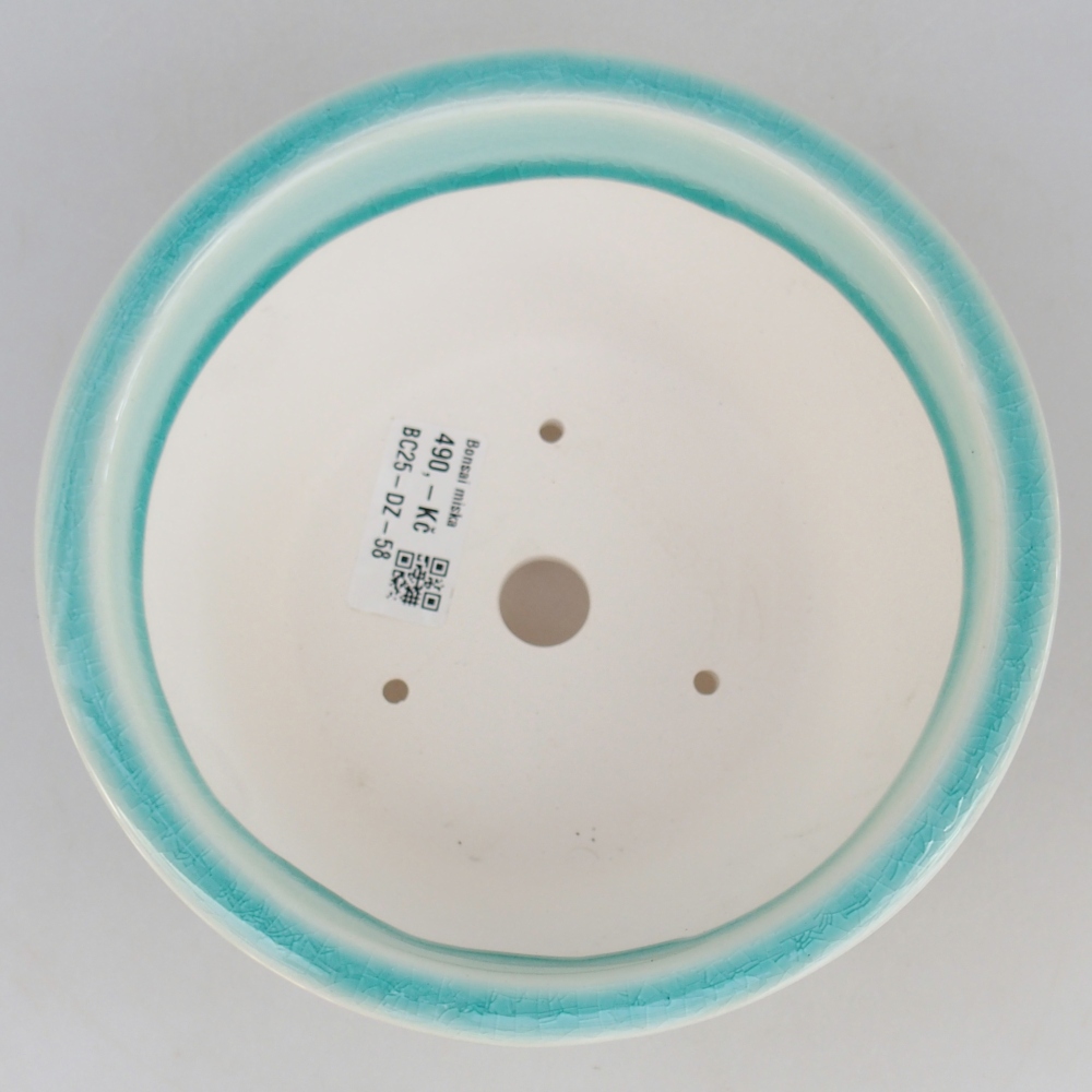 Ceramic bonsai bowl 16 x 16 x 8,5 cm, green