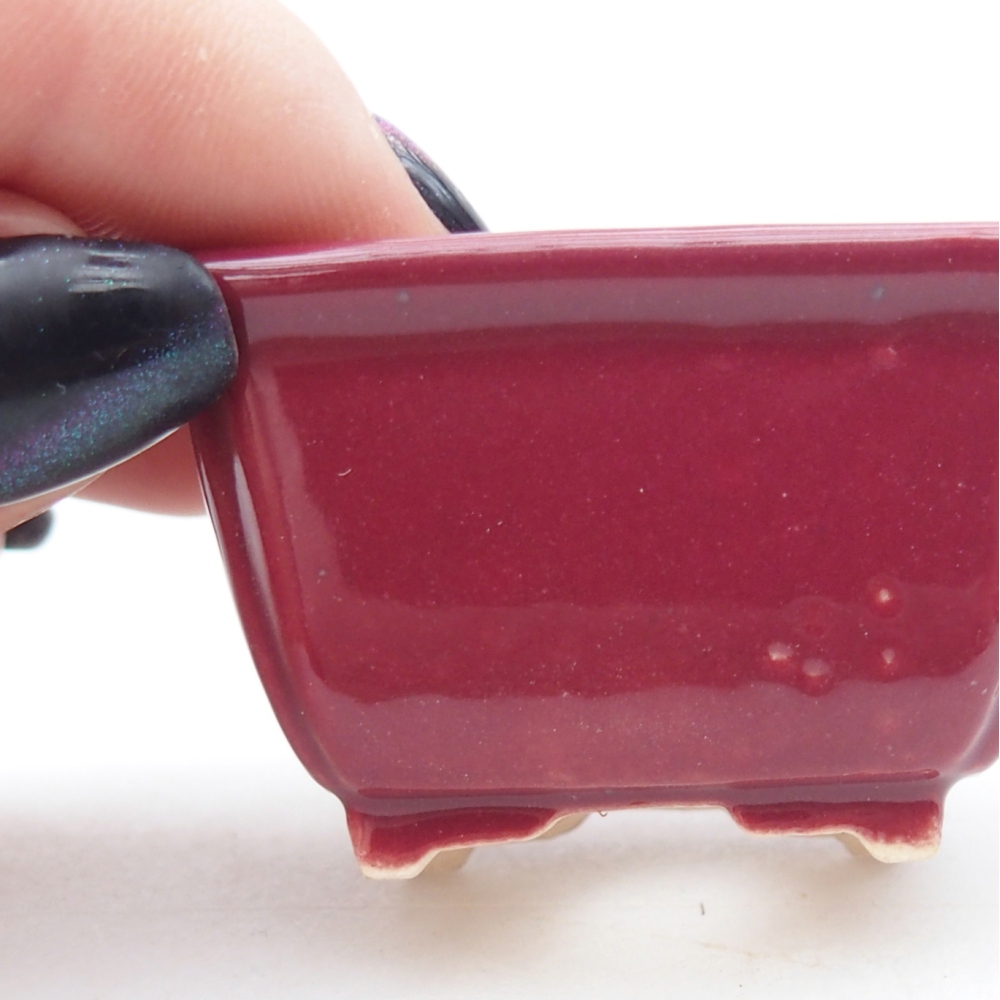 Mini bonsai bowl 4,5 x 3,5 x 2,5 cm, burgundy