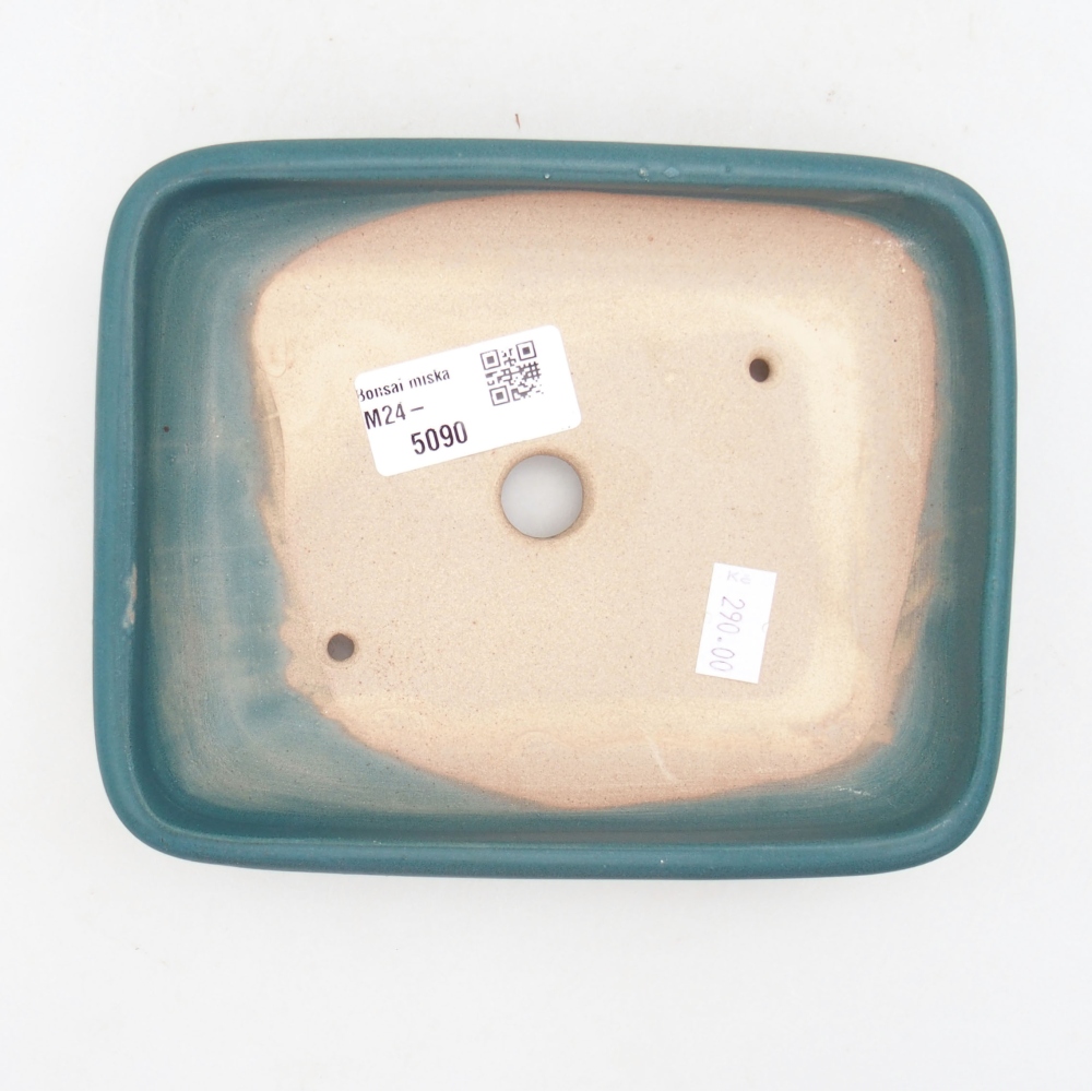 Ceramic bonsai bowl 17 x 14 x 3,5 cm, color blue