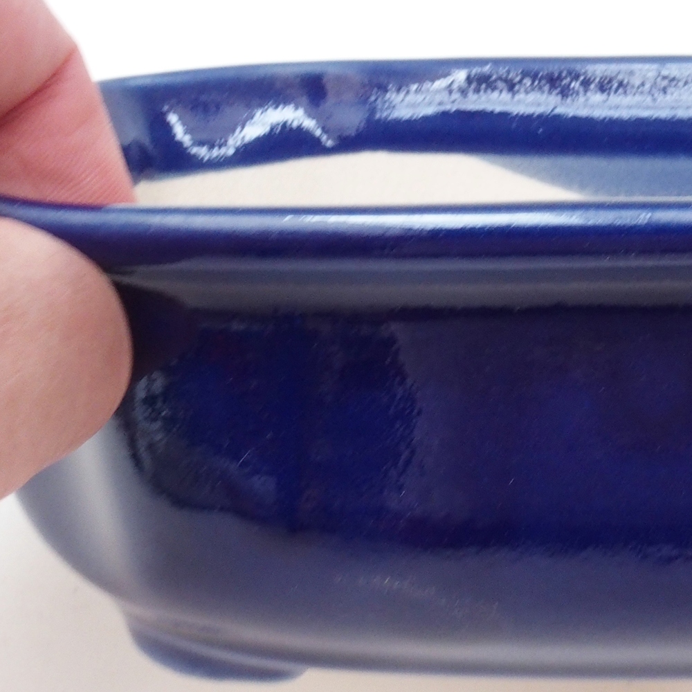 Bonsai bowl H31 - 14 x 12 x 5.5 cm. - blue