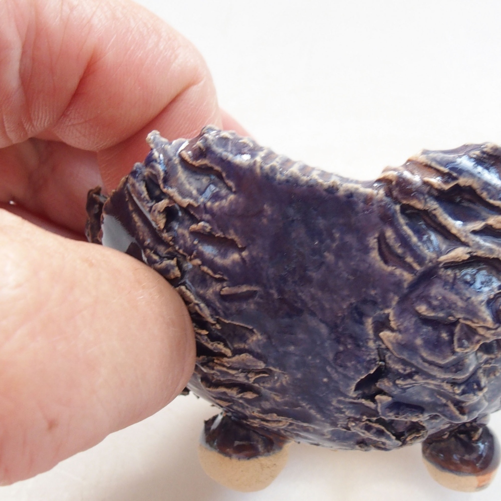 Ceramic shell 7 x 7 x 5 cm, color blue