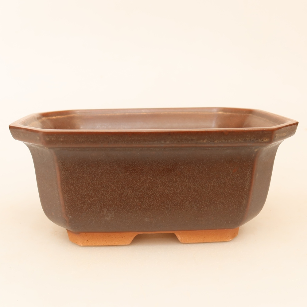 Ceramic Bowl  15 x 12 x 7 cm, brown