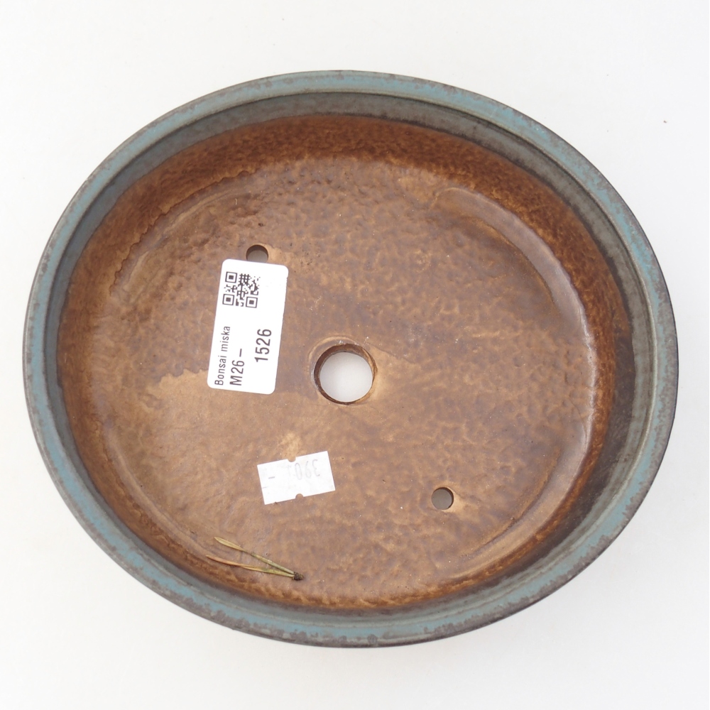 Ceramic bonsai bowl 17,5 x 16 x 4,5 cm, colour blue