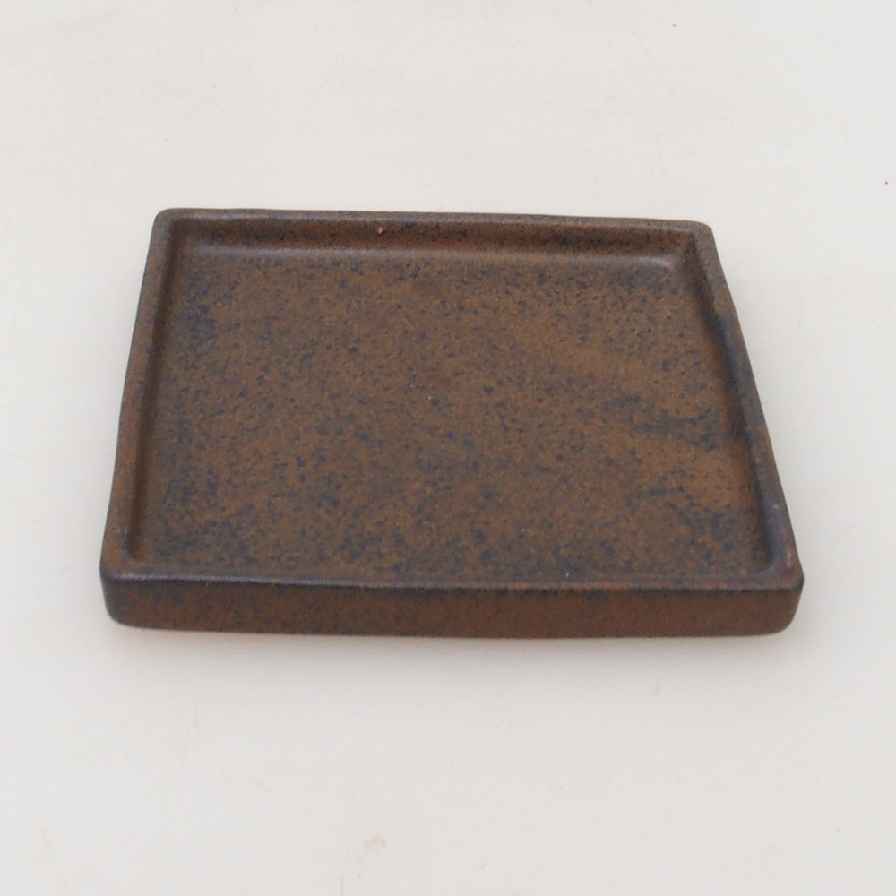 Bonsai bowl square M - 10 x 10 x 1.5 cm - brown