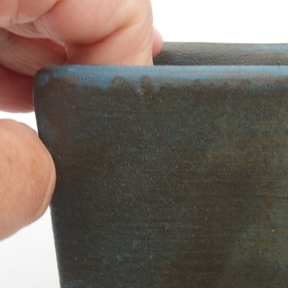 Ceramic bonsai bowl 8,5 x 8,5 x 8,5 cm, color blue