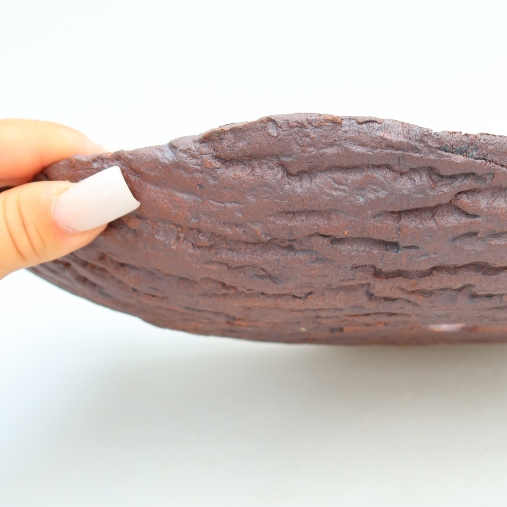 Ceramic Shell, 30 x 19.5 x 7 cm, brown