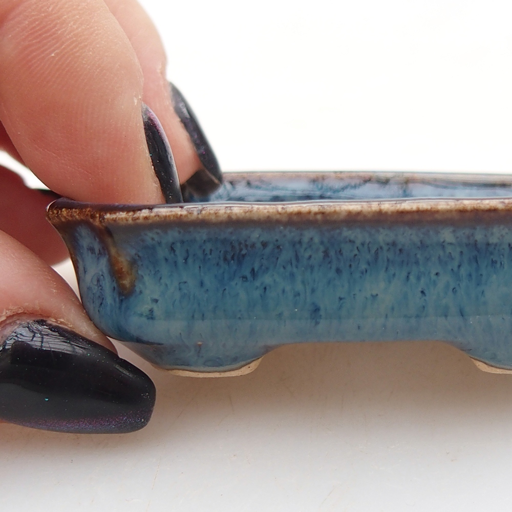 Mini bonsai bowl 6 x 4 x 1,5 cm, colour blue