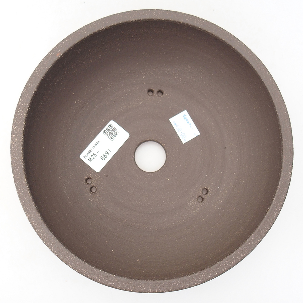 Ceramic bonsai bowl 19,5 x 19,5 x 7 cm, brown