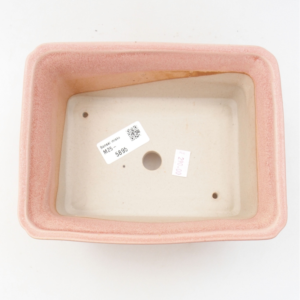 Ceramic bonsai bowl 18 x 14 x 7,5 cm, color pink