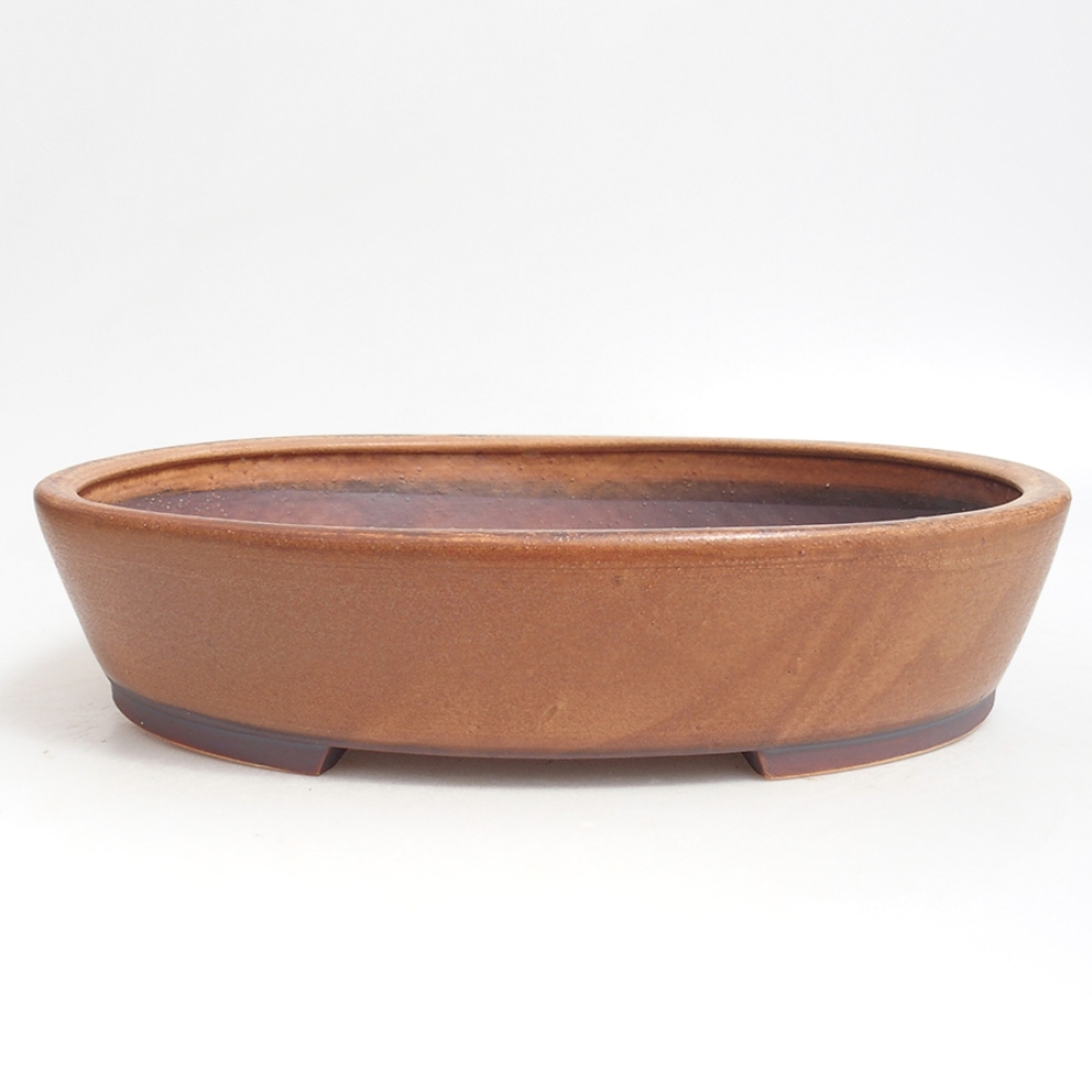 Ceramic bonsai bowl  28,5 x 24,5 x 6  cm, color  brown