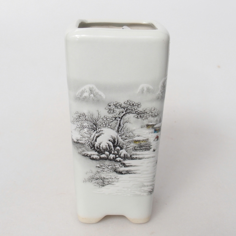 Ceramic bonsai bowl 5,5 x 5,5 x 12 cm, colour white