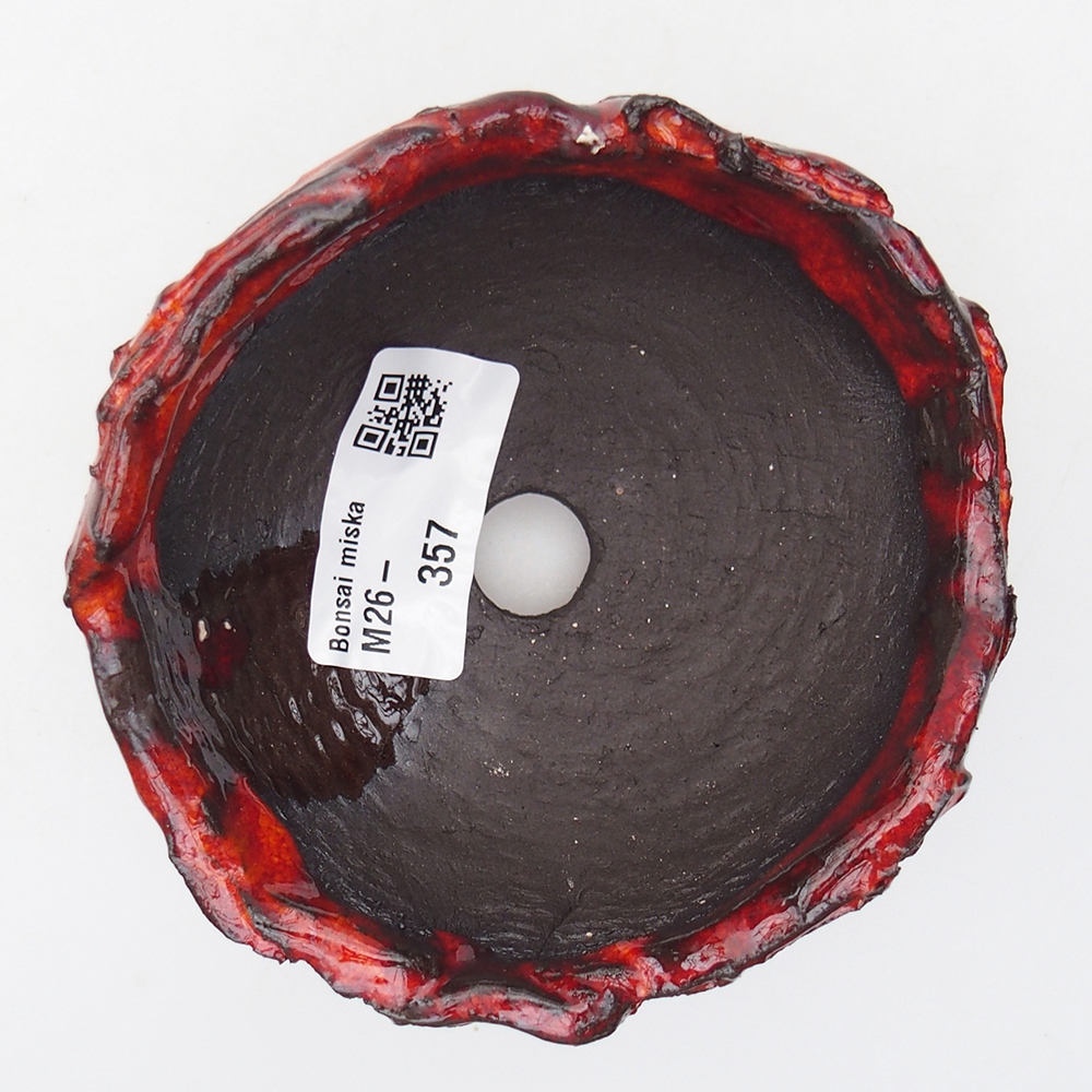 Ceramic Shell 10 x 9 x 6,5 cm , colour red