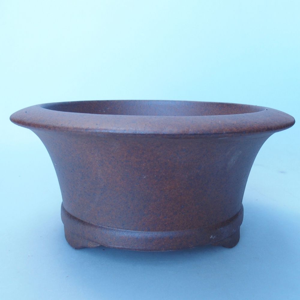 Bowl 19 x 19 x 9 cm brown