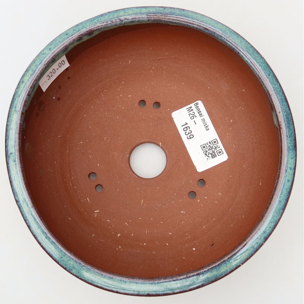 Ceramic bonsai bowl 15 x 15 x 5,5 cm, colour blue