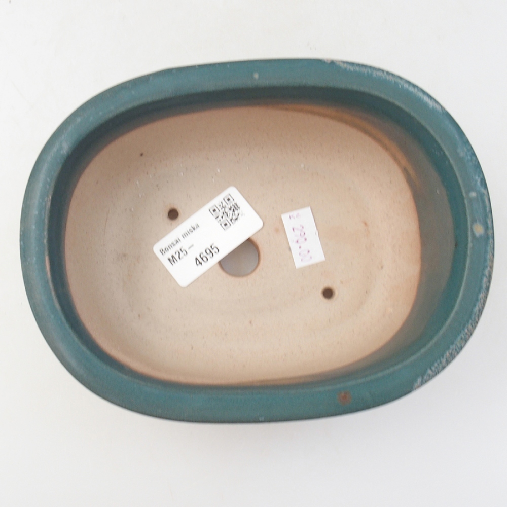 Ceramic bonsai bowl 15,5 x 12 x 5,5 cm, color blue