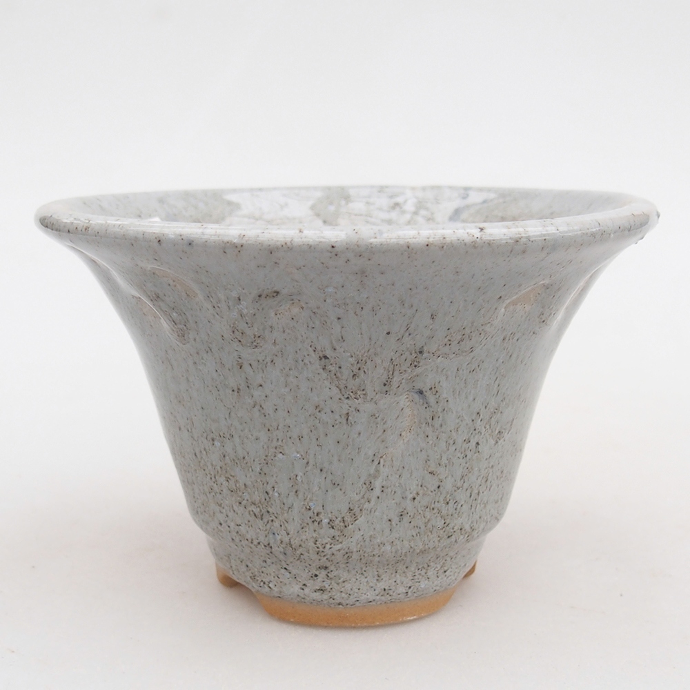 Ceramic bonsai bowl 10,5 x 10,5 x 7 cm, grey