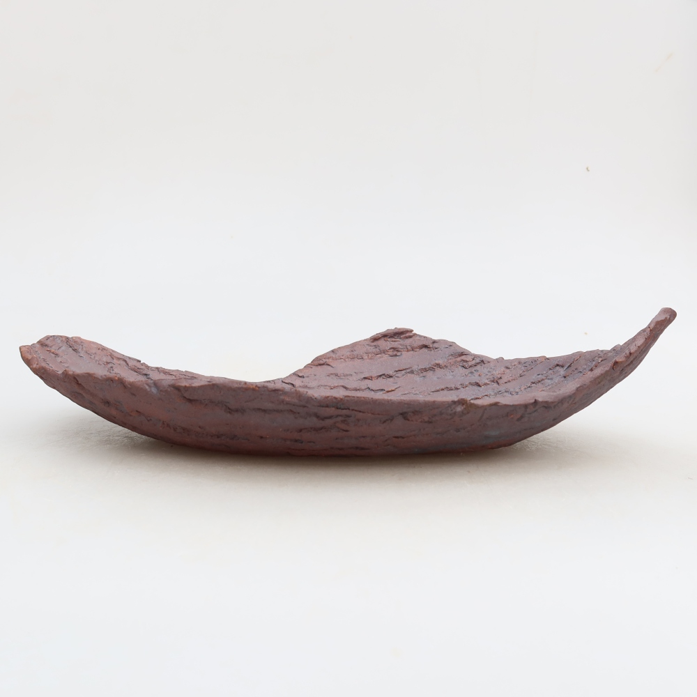 Ceramic Shell, 30 x 19.5 x 7 cm, brown