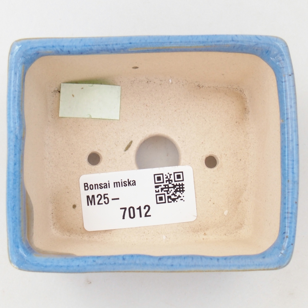 Ceramic bonsai bowl 9 x 7 x 4 cm, colour blue