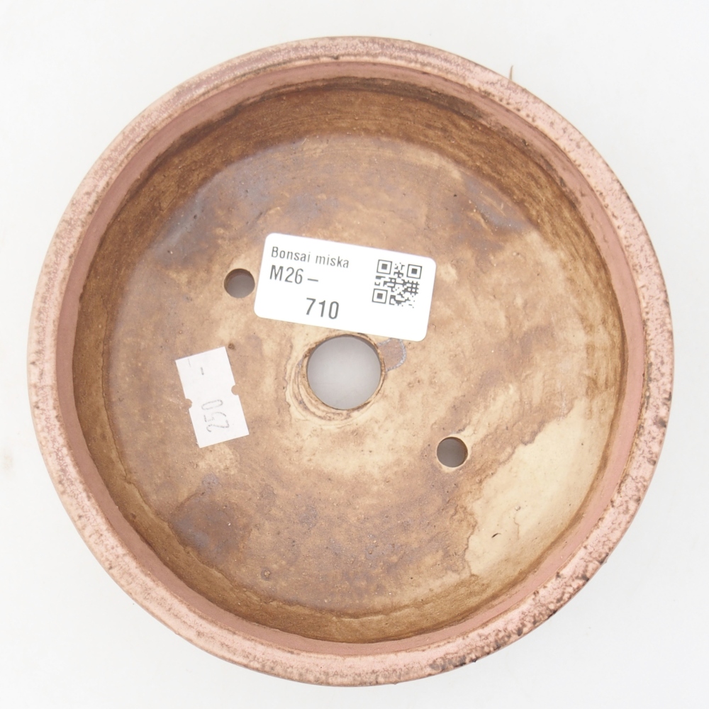 Ceramic bonsai bowl 13,5 x 13,5 x 4 cm, pink