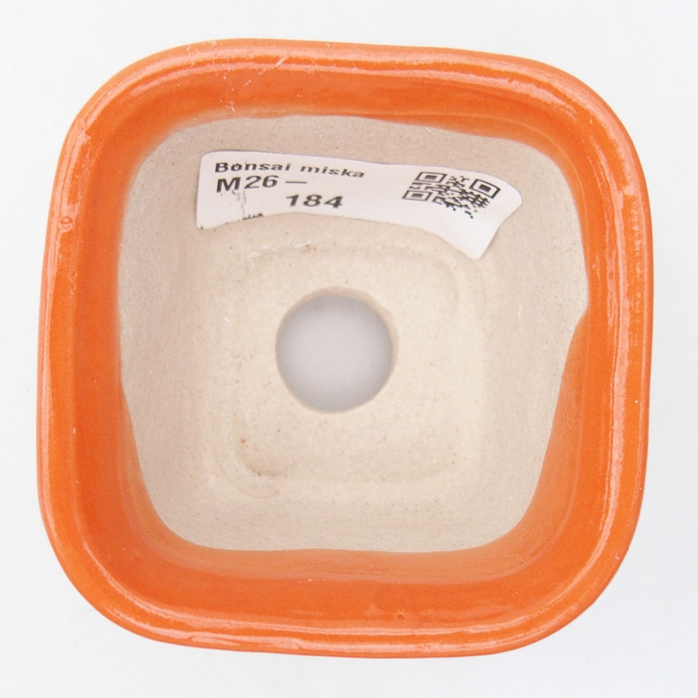 Mini bonsai bowl 6,5 x 6,5 x 4,5 cm, orange