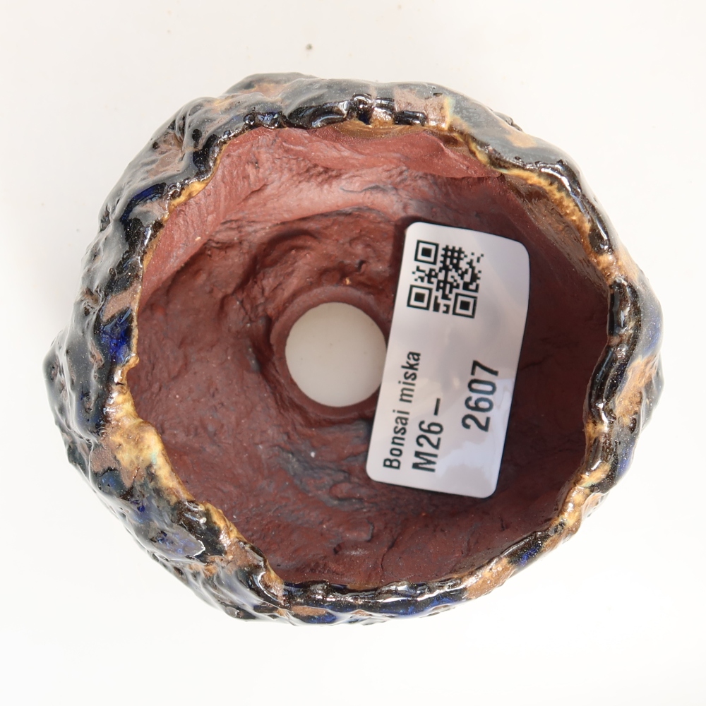 Ceramic Shell, 7 x 7 x 5.5 cm, blue-brown