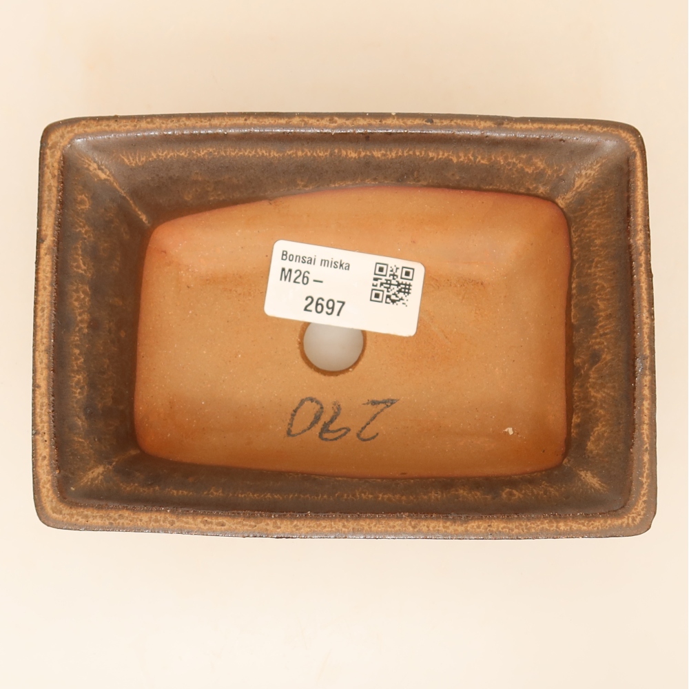 Ceramic Bowl  14.5 x 10 x 5 cm, brown