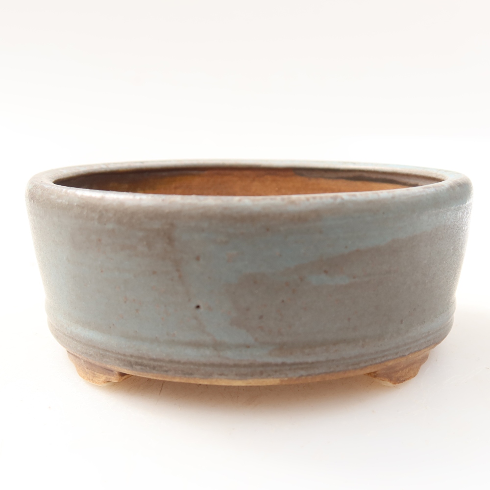 Ceramic bonsai bowl 9 x 9 x 3,5 cm, colour blue