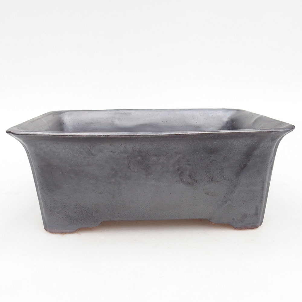 Ceramic bonsai bowl 18 x 14 x 7,5 cm, black