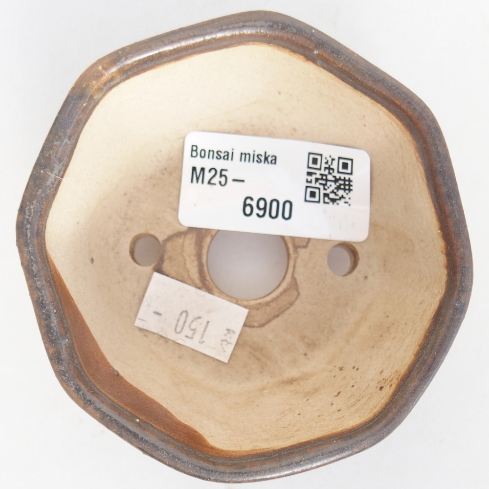 Ceramic bonsai bowl 8 x 7,5 x 4 cm, brown