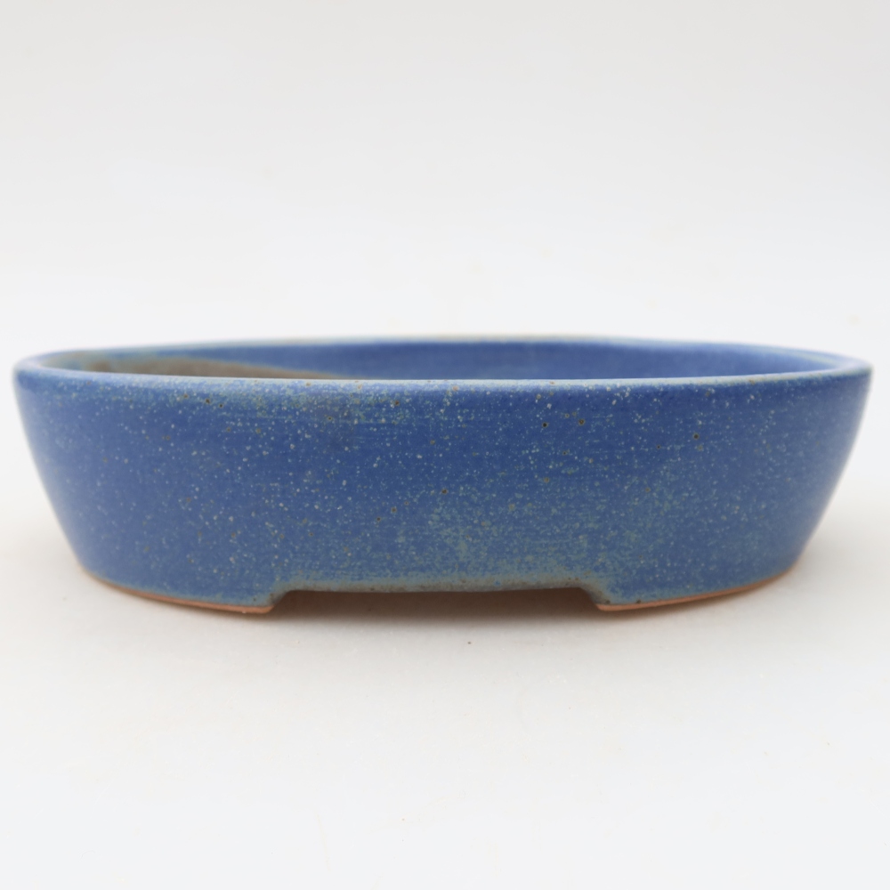 Ceramic bonsai pot, 17 x 14 x 4 cm, blue